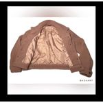 JouJou Womens Medium Rose Winter Faux Fur Button Jacket Lined Semi Crop Pink Photo 2