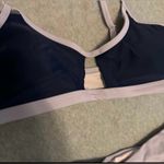 Cupshe NWT  Bikini Cut Out High Waisted Scoop Neck V Cut Purple/blue size S Photo 2