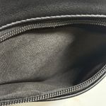 Unisex Black‎ Faux Leather Crossbody Sling Bag Adjustable Strap Travel Pouch Black Photo 4