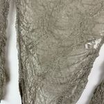 ZARA NWT  Lace Sheer Bodysuit Sz Small Olive Green Photo 9