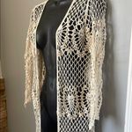 Sky And Sparrow Cream Lace Swim Coverup with Scalloped Edges size S/M Photo 3