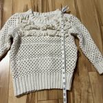 Anthropologie Far Away From Close  Cream Fringe Sweater Sz XS  Photo 1