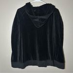 Juicy Couture black velour full zip hooded cape poncho women’s size medium Photo 6