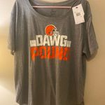 Nike Mike Women’s “Dawg Pound” Cleveland Browns NFL XXL Grey Tee Photo 0