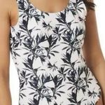 Nicole Miller "Moonless Night" Print Black White Swimsuit Women's Large NWT Photo 0