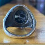 Genuine White Buffalo Sterling Silver Ring Size 7 Photo 4