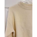ZARA  Cropped Sweater Mock Neck Long Sleeve‎ Knit Pullover Cream Size M Photo 1