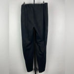 ZARA ‎ Basic Black Faux Suede Tapered Ankle Zip Mid Rise Elastic Waist Leggings Photo 3