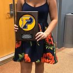 Floral Dress Blue Size 4 Photo 3