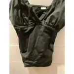 Garnet Hill  Black Tankini Top, size 2 Photo 7