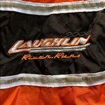 Vintage Y2K BD Biker Design Jacket XL Orange Laughlin River Run 2004 Zippers Photo 1