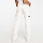 Bershka  Women's Cream Straight Leg Jeans Photo 1