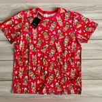 Lounge Fly Disney  Gingerbread Cookie All-Over Print Unisex Tee Red XL NWT IN PKG Photo 2