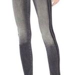 MOTHER High Waisted Looker Skinny Jeans In Miss Moody Two Shoes Racer Size 24 Black Photo 0
