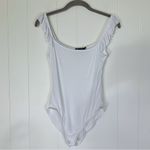 Nasty Gal White Ruffle Strappy Square Neck Bodysuit 2 Photo 1