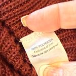 Gentle Fawn  Burgundy Fine Gauge Knit Turtleneck Sweater Size Large Photo 6