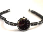 Source Unknown Voghish Black Face/Metal Rhinestone Accent Box Latch 7" New Battery Watch Photo 1