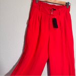 Tullea Red Wide Leg Trouser Dress Pants Womens M Preppy Stretch Waist Casual Size M Photo 2