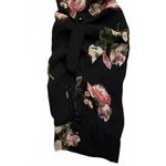 Daniel Rainn  Women's Mini Dress Medium Floral Roll Tab Sleeves Pleated Shoulder Photo 6