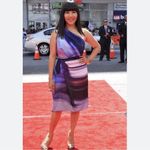 Rachel Roy  The Viv Purple Striped One Shoulder Party Dress Size 6 Small Photo 8