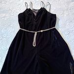 Ted Baker  Nellieh Wide Leg Velvet Jumpsuit
Silver Tone Chain Belt Sz 4 (10)🧡 Photo 5
