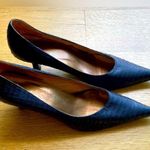 Handmade  real leather navy pump, size 6.5-7 Photo 0
