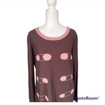 Vertigo  Knit Sweater Long Sleeve Bodycon Dress Chai-Powder‎ Pink Size XL NWT Photo 1