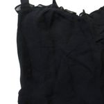 Reformation NWT  Nikita Midi in Black Tank Tie Straps Frill Hem Georgette Dress 6 Photo 2