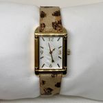 Stella & Dot  women gold tone watch quartz analog 20mm mop dial leather running Photo 0