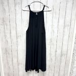 Torrid Dress Women Size 2 Black Ribbed Scoop Neck Spaghetti Strap Shift Midi Photo 4