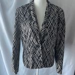 Covington  Black and White Geometric Blazer Photo 1