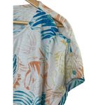 Chico's White Fiesta Tropical Peek-A-Boo Button Top Women's XL 16 New Photo 2