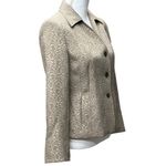 Jones New York  Tan Brocade‎ Long Sleeve Blazer Jacket Business Size 8P Career Photo 2