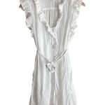 frame denim FRAME Lauren Ruffle Dress in White Photo 0