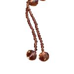 Vintage Glass Bead Tassel Necklace Smokey Purple No Clasp 27" Tassel 5" Estate Photo 1