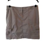 J.Jill Brown Cotton Blend Stretch Mini Skirt Cargo Pockets Women’s Size 12 Photo 0