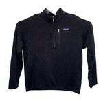 Patagonia Large Black Half-Zip Fleece Pullover - Warm & Cozy 52a Photo 0