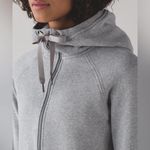 Lululemon Fleece Please Hoodie Heathered Speckled Medium Grey Size 6 Photo 8