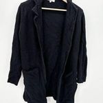 Madewell Camden Black Boiled Wool Long Sleeves Open Front Sweater Coat Women's S Photo 0