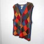 Vintage Koret City Blues knitted zip up vest size large Red Photo 2