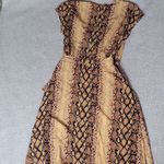 Joie  Yellow Black Wrap Midi Dress V-Neck Cap Sleeve Size S Photo 9