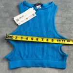 ZARA NWT  Blue Ribbed Cut Out Crop Tank Top XS-S Photo 4