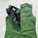 Bod & Christensen Destiny Leather Shift Dress Matte Green NEW Size Medium Photo 9
