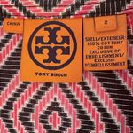 Tory Burch Pink Blue Diamond Shimmer Top Long Sleeve Blouse Geo 70s Disco Party Photo 2