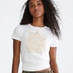 Aeropostale New! Free State Boxed Flower Foil Graphic Tee Womens Medium Photo 0