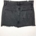 Madewell  Rigid Denim A-Line Mini Skirt Cutout Edition Lunar Wash Black Size 31 Photo 2