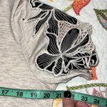 Hailey & Co. large women's heather oatmeal top two-toned crochet accent sleeves Photo 7