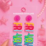 Fri Yay Colorful Earrings 🌈💗 Girly Happy Aesthetic Jewelry Photo 0