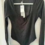 Good American  Stretch Jersey U Ring Bodysuit ~ Black ~ M/2~ NWT! Photo 6