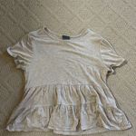 Olivia Rae Ruffly Cream T-shirt Photo 1